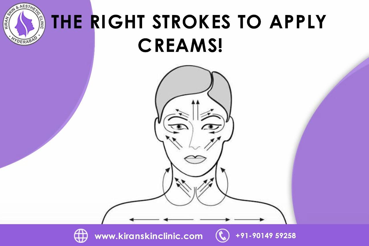 The Right Strokes to Apply Creams!